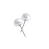 Natural Freshwater Pearl Stud Earrings: High-End 999 Sterling Silver Muffin Earrings