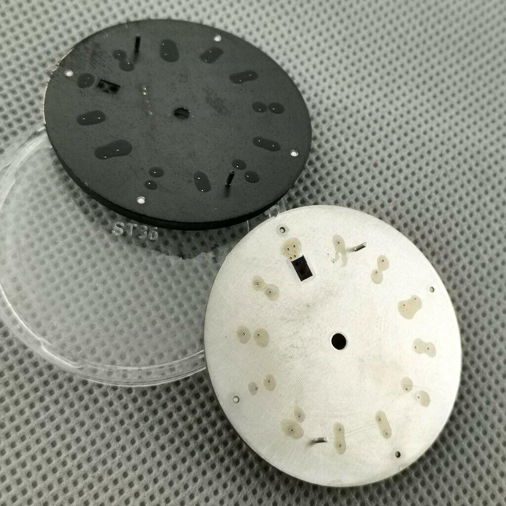 1.44in/36.5mm Grünes Leuchtendes Zifferblatt Ersatz Für Seiko NH35 NH35A Uhrwerk Uhrenzubehör Reparaturteile