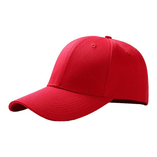 

Baseball Hat Adjustable Size Sun Protection Outdoor Sports Fitness Hat with Extended Curved Brim All Seasons Wear красный