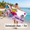 Personalized Beach Towel,Mr. Men & Little Miss Custom Printed Name Text, Super Absorbent Towel For Beach Vacation