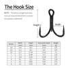 10pcs Treble Jig Fishhooks Black Barbed Hooks new High Carbon Steel Hook  Outdoor