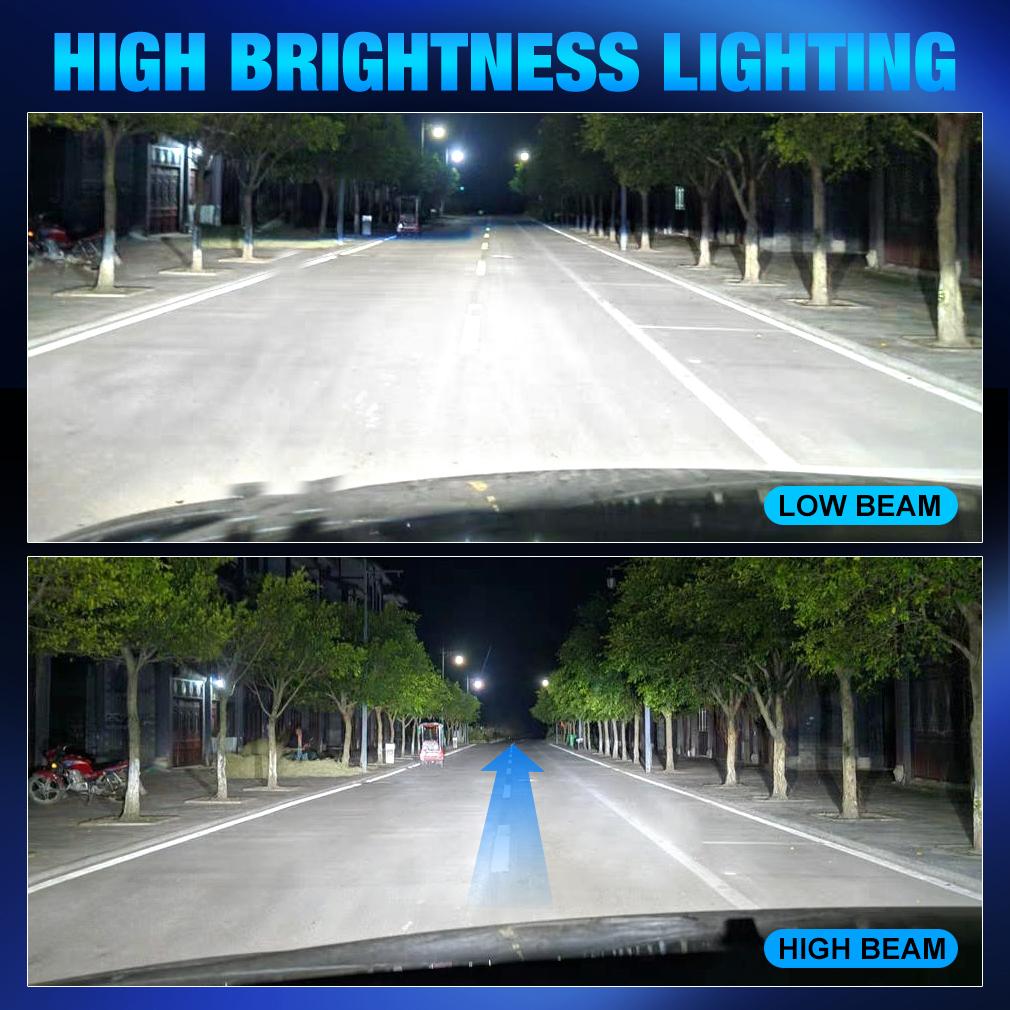 2Pcs 30000LM H4 LED Light Bulbs 9003 HB2 LED Headlights High&Low Beam 24pcs CSP Turbo Led Diode Lamps Wireless 70W Car Motorcycle Headlamp 12V 6500K