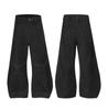 Taku Valley Black Wide-Leg Cargo Pants: Multi-Pocket Streetwear Jeans for Spring & Autumn 2025.