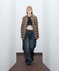 VIVABROWN 85-Viva068 House Forest Oversized Pocket Long Sleeve Check Shirt Brown