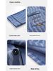 Men's 100% Cotton Striped Long Sleeve Pajamas - Trendy Korean Style for Spring