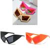 Black Full Frame Cat Eye Sunglasses With Uv400 Protection For Outdoor Travel And Stylish Occasions