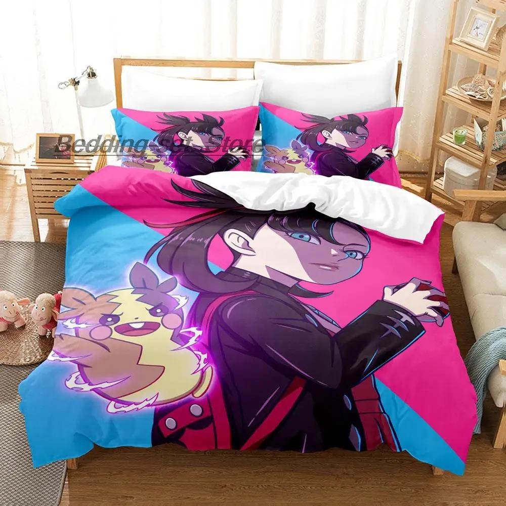 Kawaii Marnie Bedding Set Single Twin Full Queen King Size Bed Set Aldult Kid Bedroom Duvetcover Sets 3D Anime Bed Sheet Set