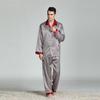 Costum de pijama din mătase, cu mâneci lungi, imprimat, pentru comerț exterior, la domiciliu