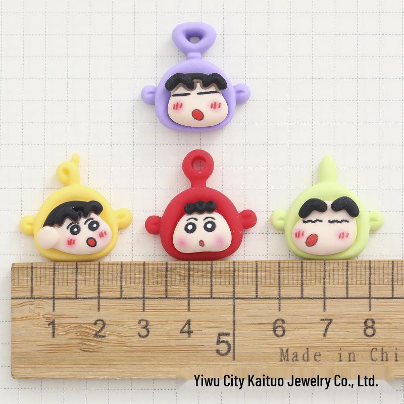Cartoon Teletubbies & Shin-chan DIY Phone Case, Cup Stickers, and Hair Clip Accessories