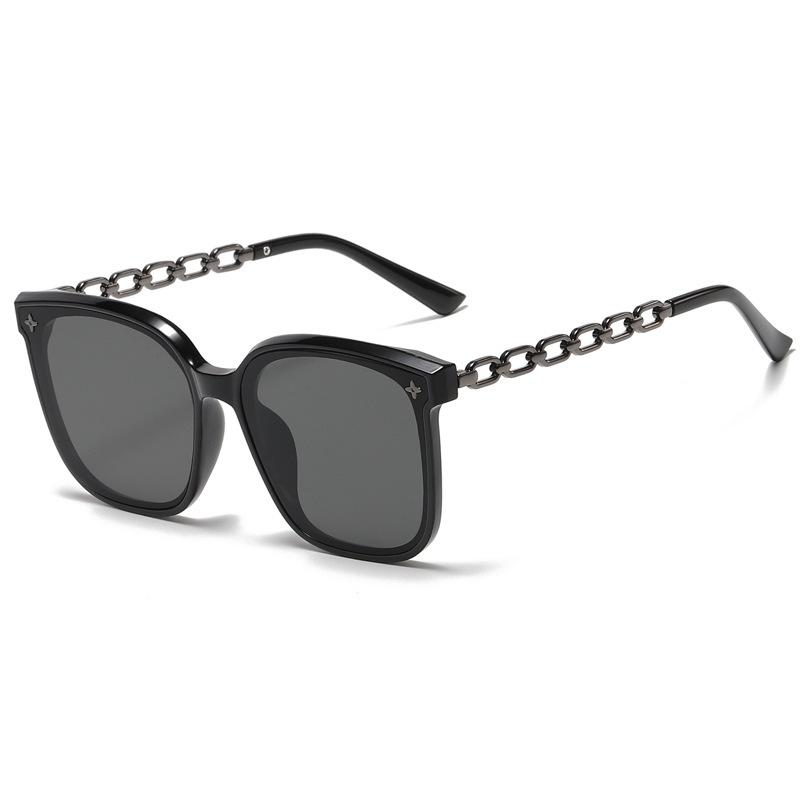 Korean Version of Round Face, Big Box, Square, Advanced Sunglasses, Ladies' Tide, Big Face Glasses, Sun-shading .non-polarized Fashion Accessory
