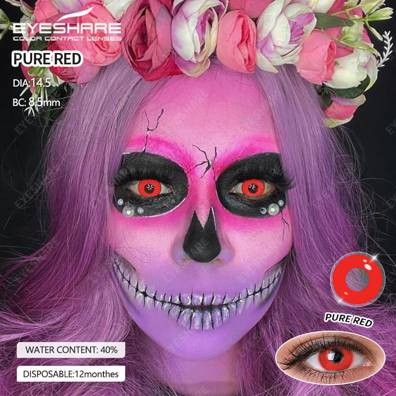 Eyeshare 1 paar Rote Serie Cosplay Kontaktlinsen für Augen Anime Rollenspiele Linse Bunte Mehrfarbige Augenpupille