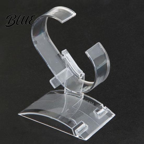 Watch Display Rack Clear Stand C-Shaped Holder Bangle Bracelet Home