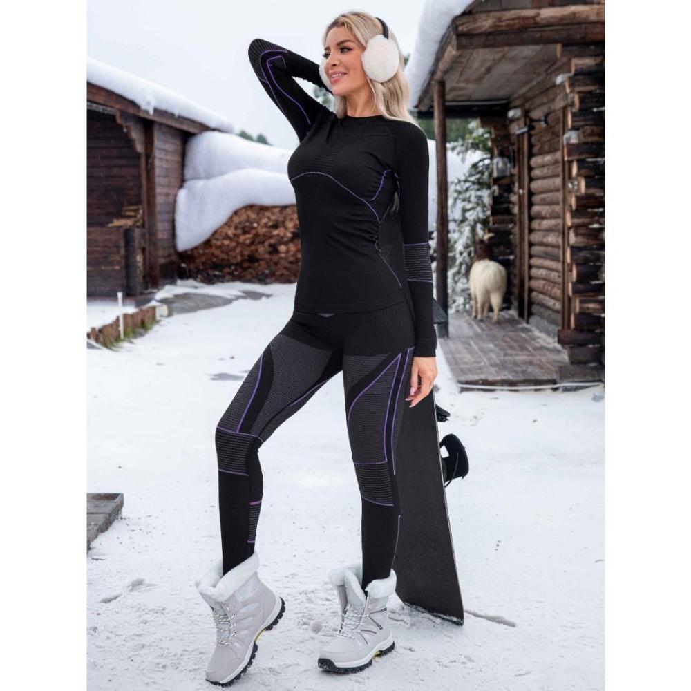 CHARMLEAKS Thermal Underwear for Women Long Johns Winter Warm Base Layer Set Cold Weather Top and Bottom