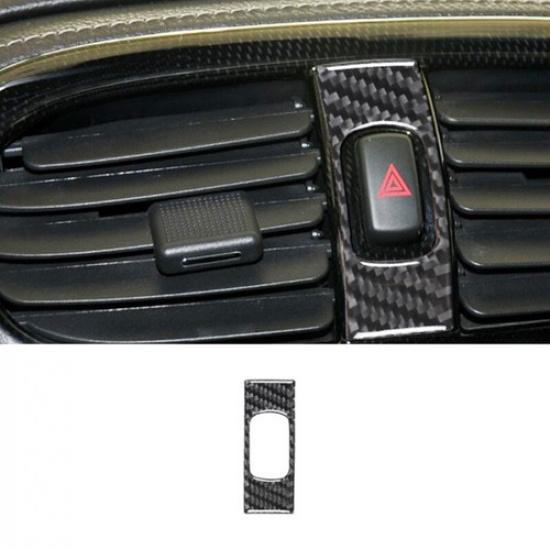 Gloss Carbon Fiber Car Front Center Warning Light Frame Sticker For Corvette C6