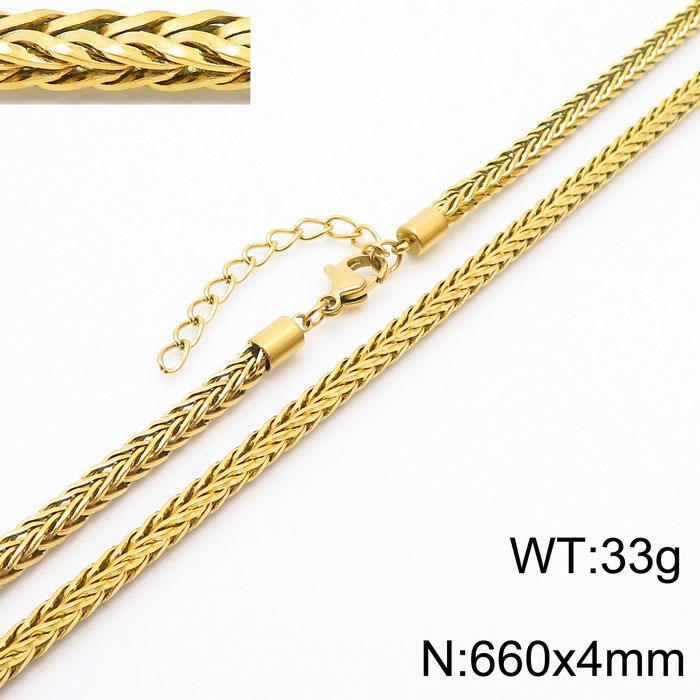 Korean Style Front And Back Keel Chain Titanium Steel Men 'S Sweater Chain Necklace 