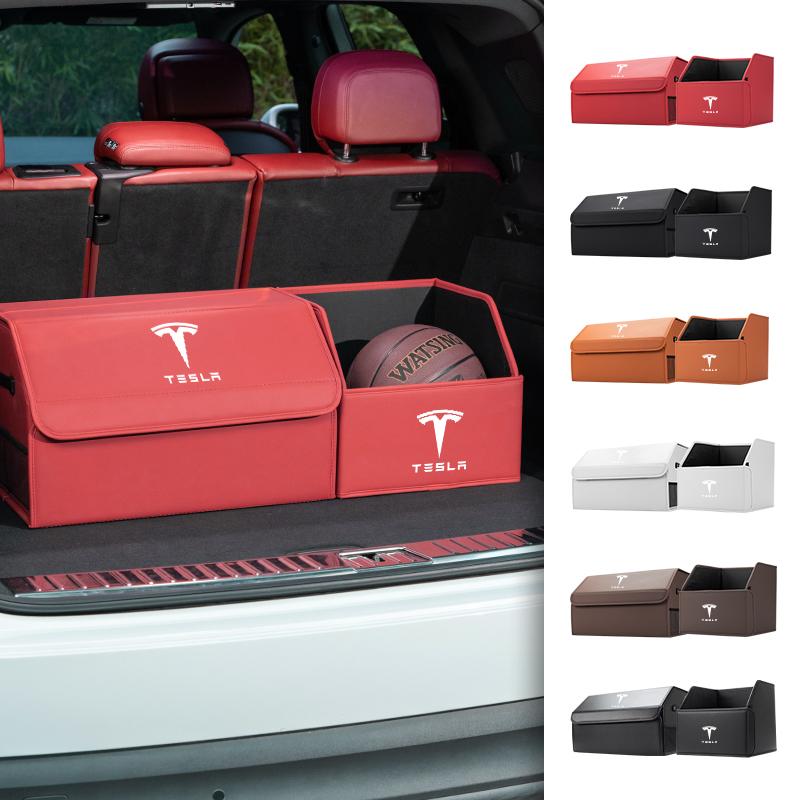 Car Valve Core Trunk Storage Box Organizer Foldable Stowing Tidying Container Bag For Tesla Model 3 Model S Model X Model Y