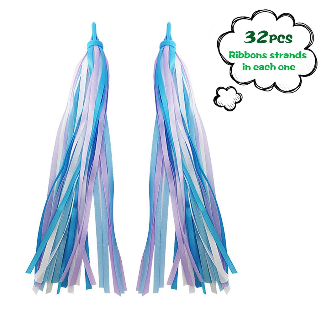 2 PCS Kid S Colorful Cycling Streamers Children S Scooters Ribbons Handlebar Streamers Ribbons for Girls Boys