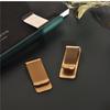 Brass Stainless Steel Loose-Leaf Notebook Pen & Ticket Clip, Multi-Purpose, Custom Engraving Available