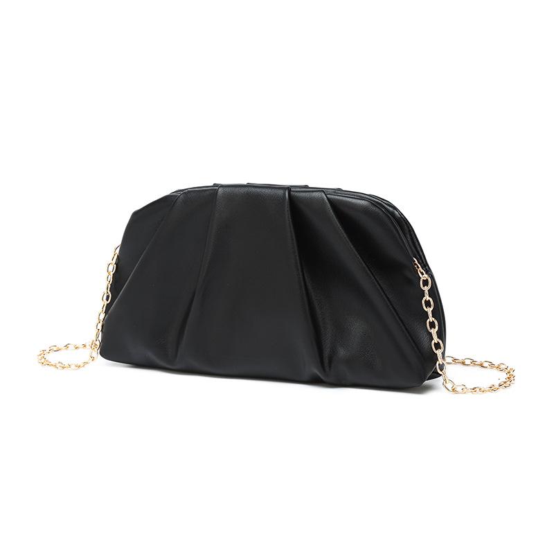 Summer Pleated Cloud Bag Women'S Fashion Portable Small Square Bag Versatile Chain Messenger Bag