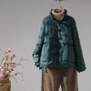 White duck down short down jacket women's winter new loose and light stand-up collar buckle celebrity style large size coat