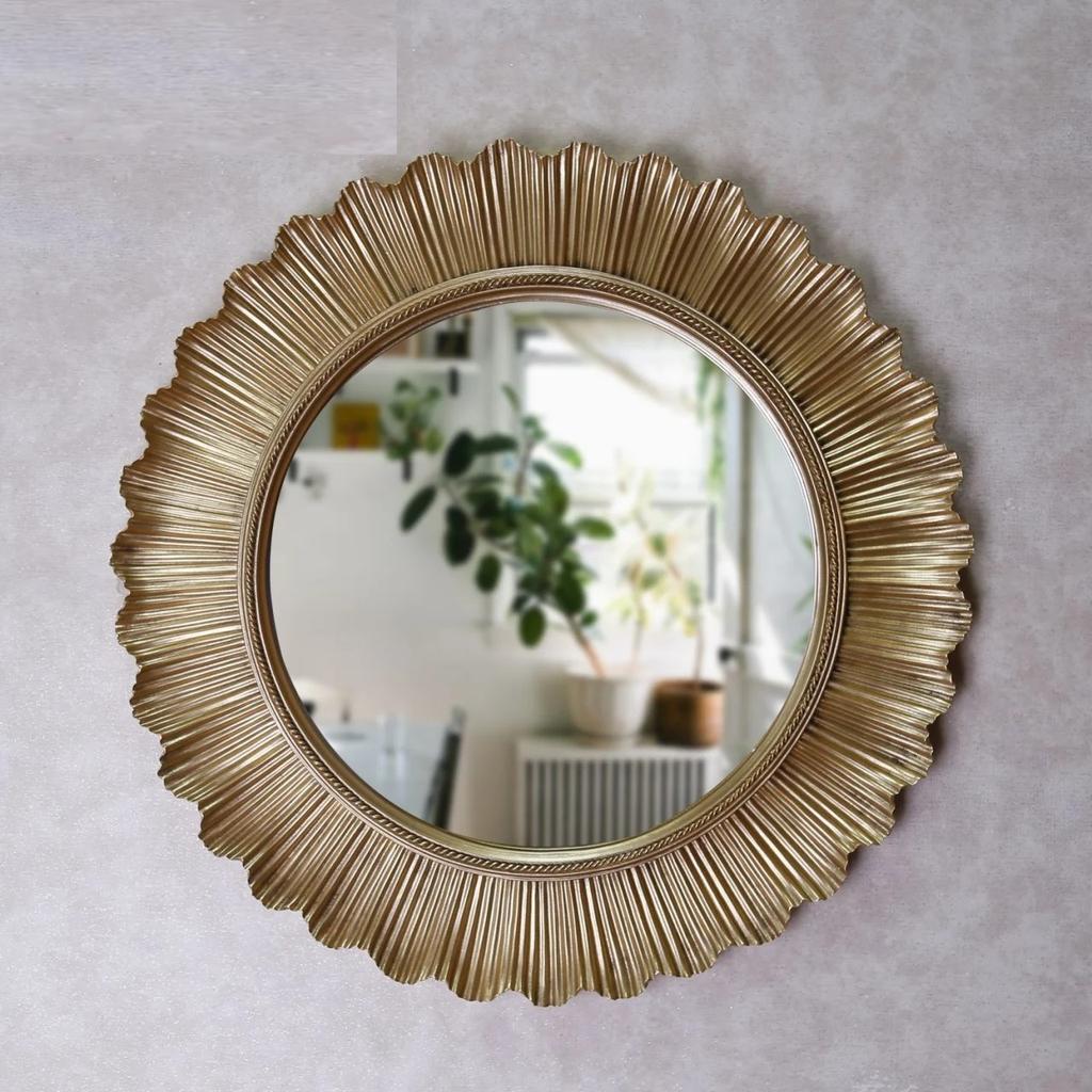 Flashy Wall Mirror In Gold Color