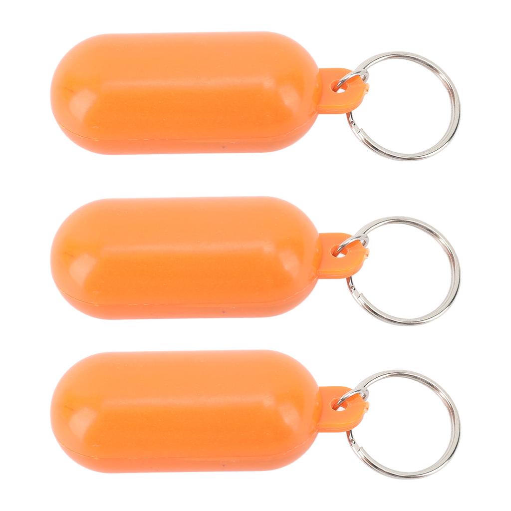 3PCS Floating Keychain Stainless Steel ABS Waterproof Key Holder Boating Key Chain for Fishing Surfing Sailing Outdoor