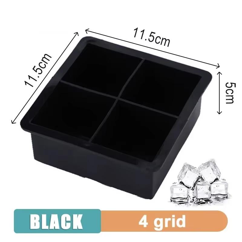 6/8/15 Grids Big Ice Food Mold Giant Jumbo Large Food Grade Silicone Ice Cube Square Tray Mold DIY Ice Maker Model Ice Cube Tray