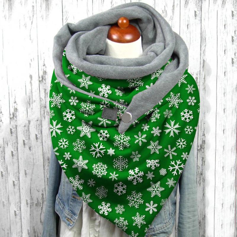 

Хэллоуин Мода Простой Универсальный Утепленный Теплый Платок Рождество Принт Шарф Шарф 135-175CM