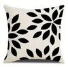 White geometric patterned cushion cover suitable for living room and bedroom decoration pillow insert not included
