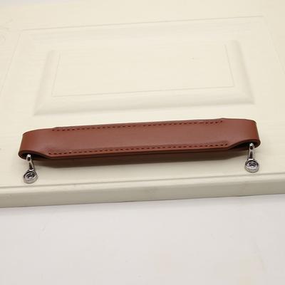 New Soft Leather Handle with Screw PU Durable Classic Stool Pull Handle Sofa Portable Cabinet Pulls
