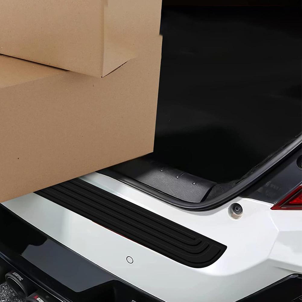 Universal Car Trunk Door Sill Plate Protector Anti-Scratch Rear Bumper Guard Rubber Mouldings Pad Trim Cover Strip Car Styling