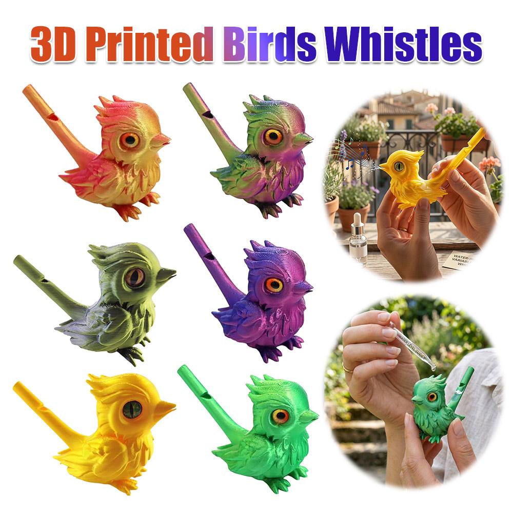 Articulated Animal Figurines PVC Creative Simulated Bird Whistle 3D Printing Musical Instrument for Desk Display
