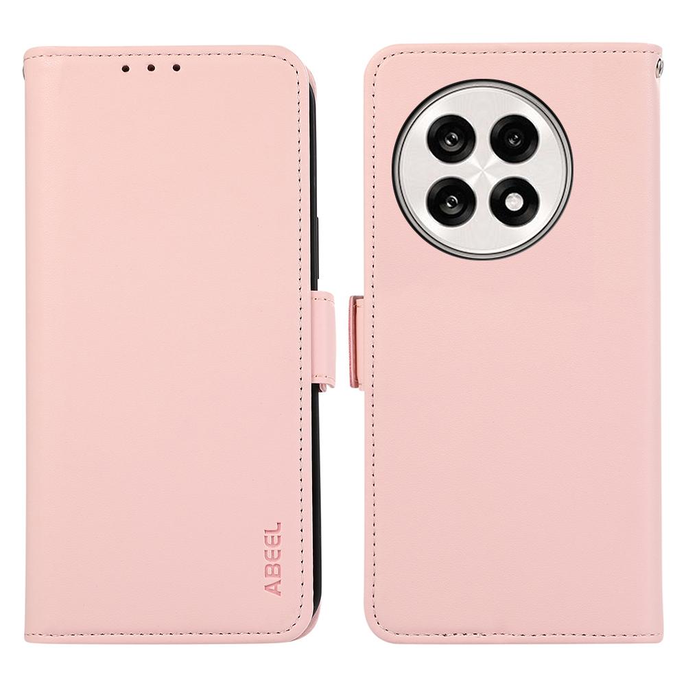 

ABEEL For OnePlus 13R 5G/Ace 5 5G Case Leather Phone Cover with RFID Blocking Wallet Pink