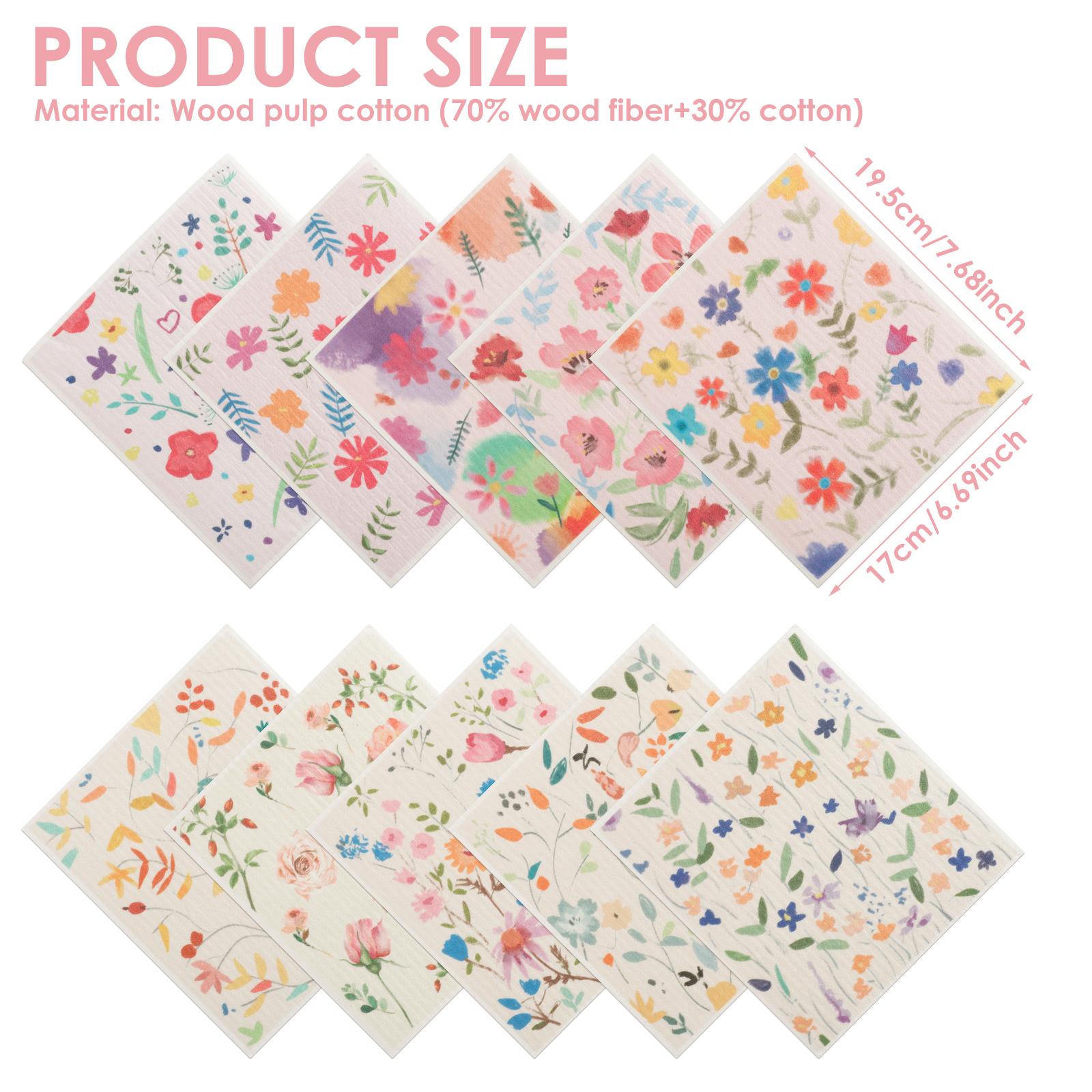 

10Pcs Swedish Kitchen Dish Towels Absorbent Dishcloths Oil-Free Cleaning Cloths High Performance Kitchen Cleaning Cloth for Home