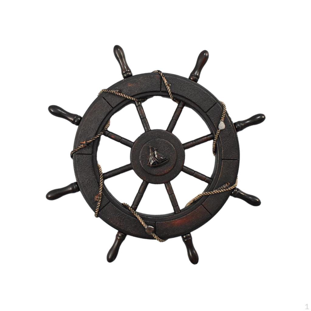 Boat Ship Steering Wheel Hanging Decor Mediterranean Nautical Decoration Home Decorations