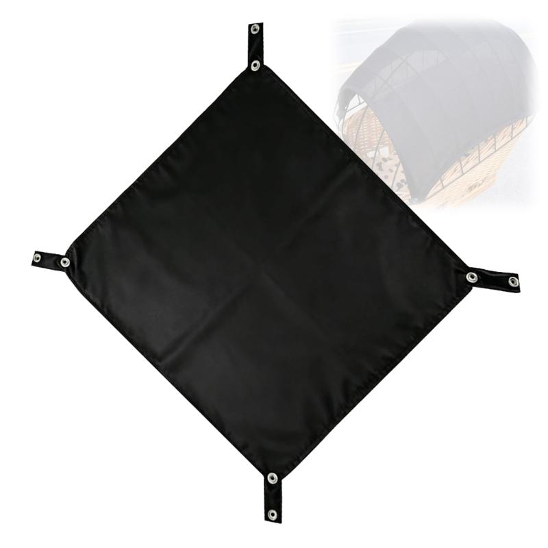 Dark Cloth Pet Bike Basket Cover, Corner Cord Shade Panel for Open Basket Travel and Quick Put-Away Between Pauses
