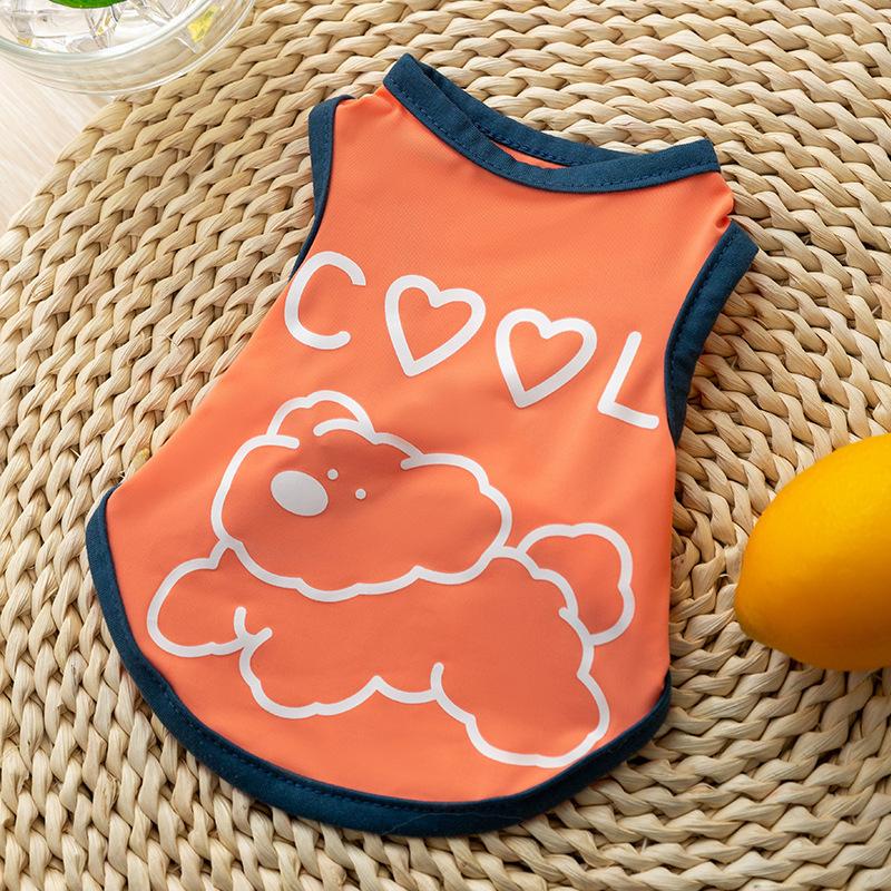 Spring and Summer Thin Mesh Sunscreen Clothing Small and Medium Teddy Bear Dog Clothes Vest Cool Clothes Pet Clothes