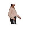 Adidas Letter Logo Casual Sports Drop Shoulder Short Sweatshirt Women sweatshirt Gray Pink HF6774