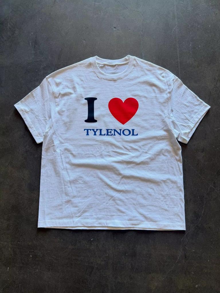 Summer Solid Color Simple Letter Heart-shaped Cartoon Printed Short Sleeved Street Hip-hop Plus Size Retro Design O-neck T-shirt