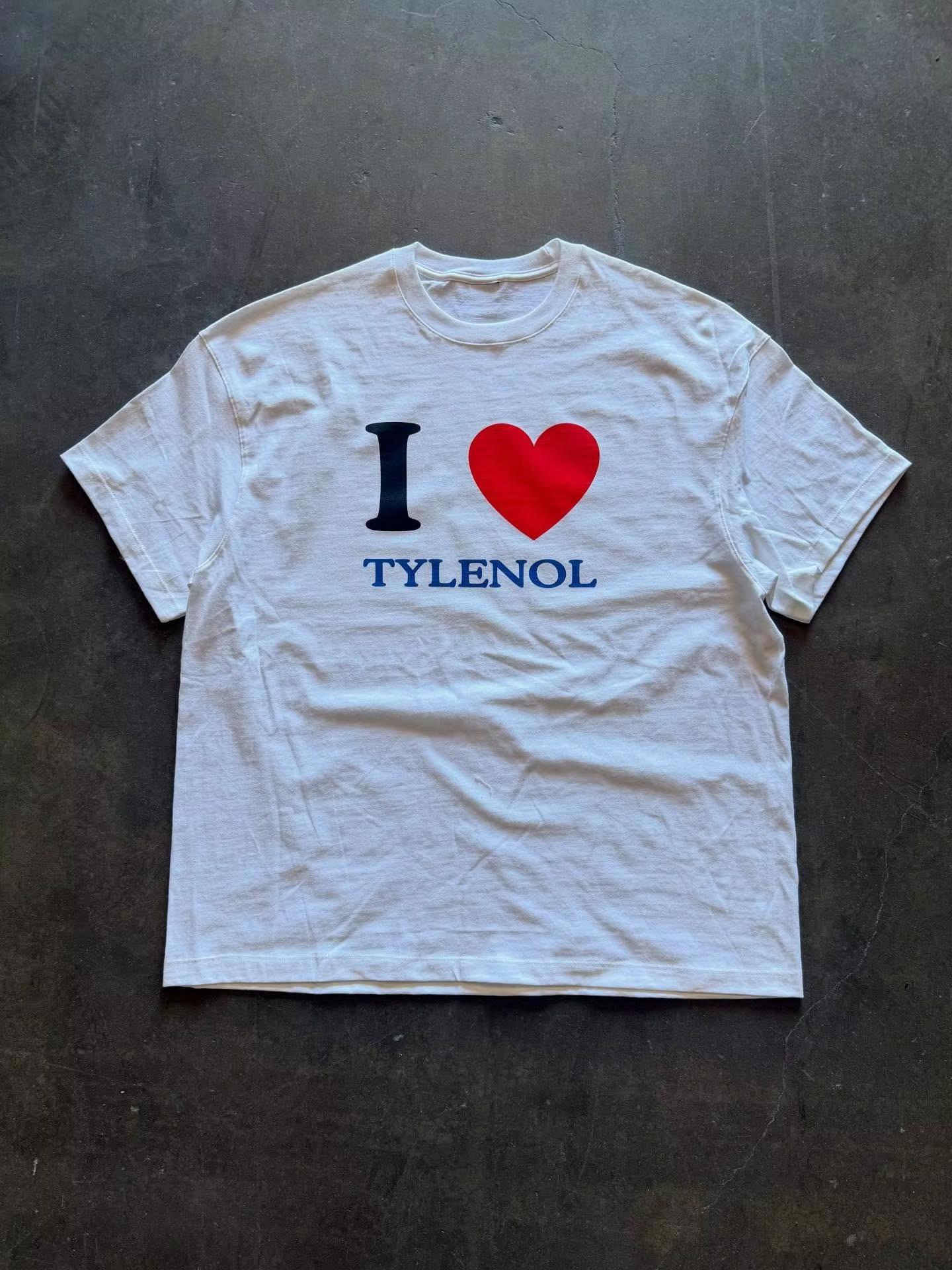 

Summer Solid Color Simple Letter Heart-shaped Cartoon Printed Short Sleeved Street Hip-hop Plus Size Retro Design O-neck T-shirt 4XL