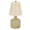 Pleated Desk Lamp Rechargeable Vintage Night Light for Bedside Table Nightstand 3 Color Temperatures