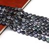 1 Fil, Perles Baroques Cœur Noir Style Diablo 1,1-1,2cm, pour DIY Colliers Bracelets Accessoires Femmes, Artisanat Fabrication Bijoux 36cm