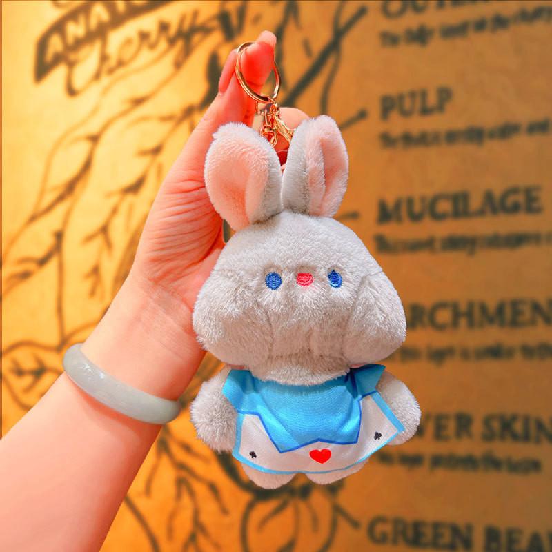 Adorable Plush Bunny Keychain Toy Soft Lilith Rabbit Doll Stuffed Animal Bag Charm