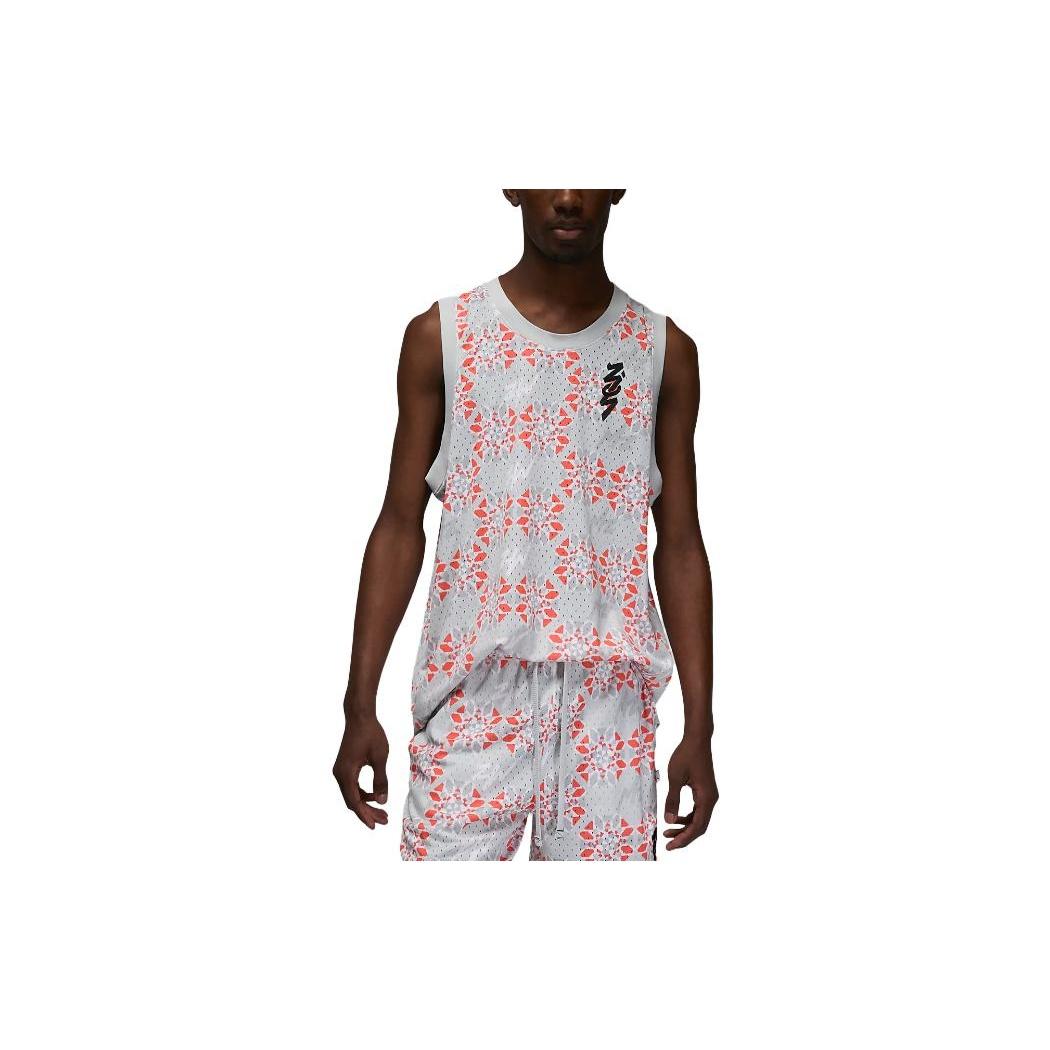 Air Jordan Zion Mesh Print Tank  Silver  Men s FB8161-025 XL