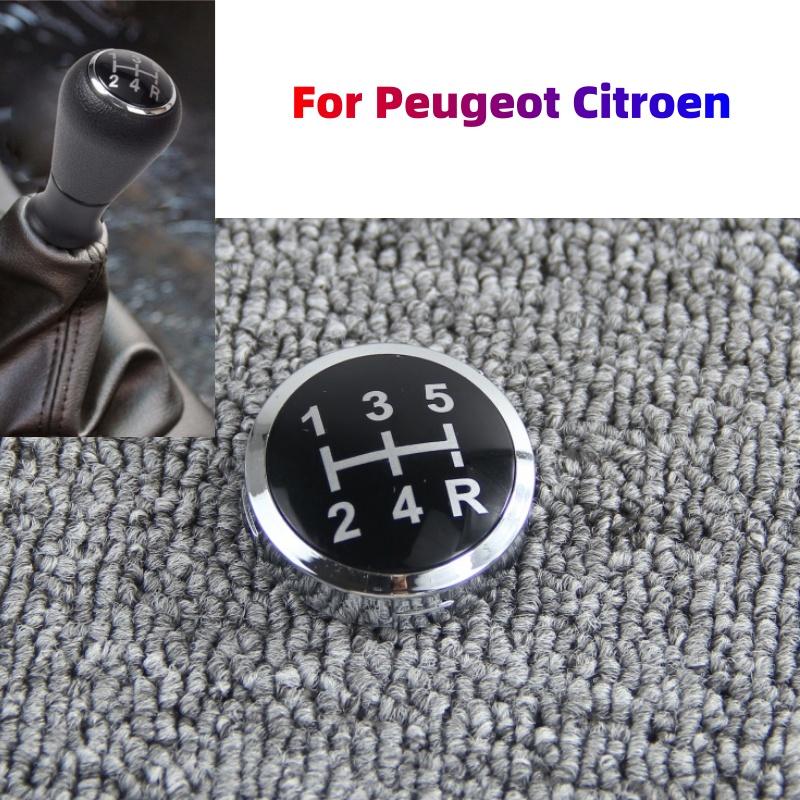 Gear Shift Knob Lever Stick Number Emblem Badge Cap for Peugeot Citroen