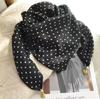 Chic Autumn/Winter Silk Scarf with Magnetic Golden Ball Clasp – Korean Style Neck Warmer