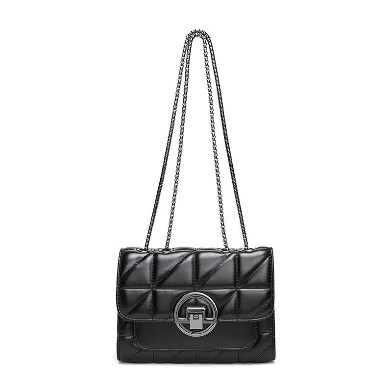 Summer Diamond-shaped Round-lock Crossbody Small Square Bag, Versatile and Fashionable, Large-capacity Chain Single-shoulder Bag