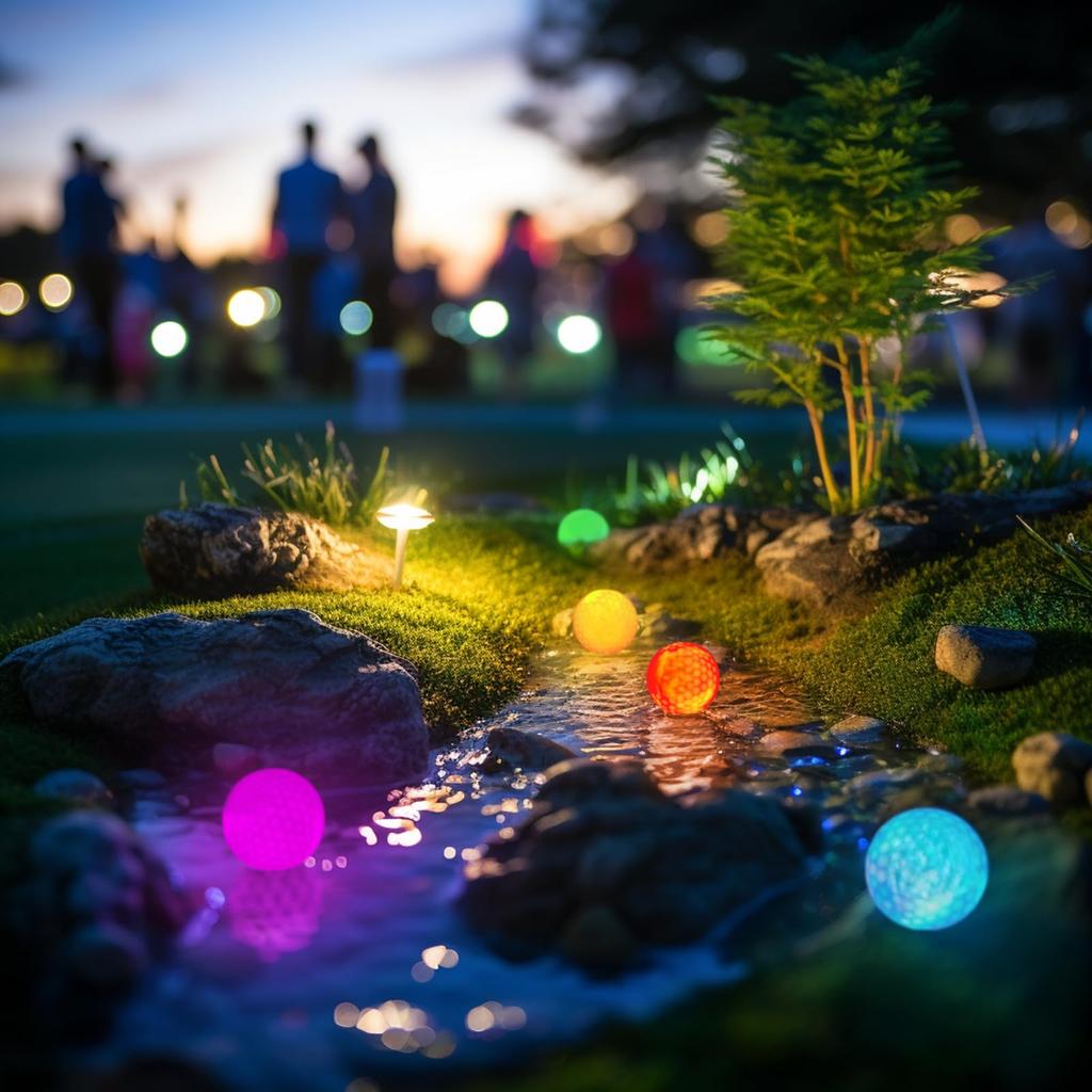ZNLAKU Illuminating Golf Balls with Minutes of Popular Perfect for Nighttime 6 Colors Built-in LEDs, 5-8 Illumination, Prizes, Practice,