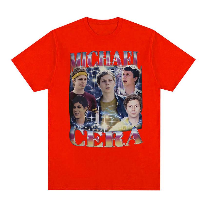 2025 Summer Classic Michael Cera Graphic Unisexs Women Casual Fashion Retro Short Sleeve Tshirt 100 Pure Cotton Printed Tshirt S