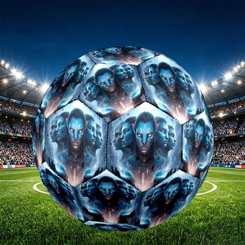 Pallone da Calcio Misura 5 con Stampa Avatar, Pallone in PU Resistente all'Usura per Allenamento Partita e Pratica Quotidiana, Regalo di Compleanno per Appassionati di Calcio